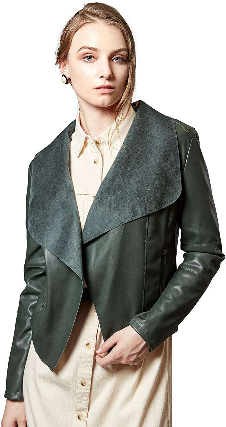 faux leather jacket womens