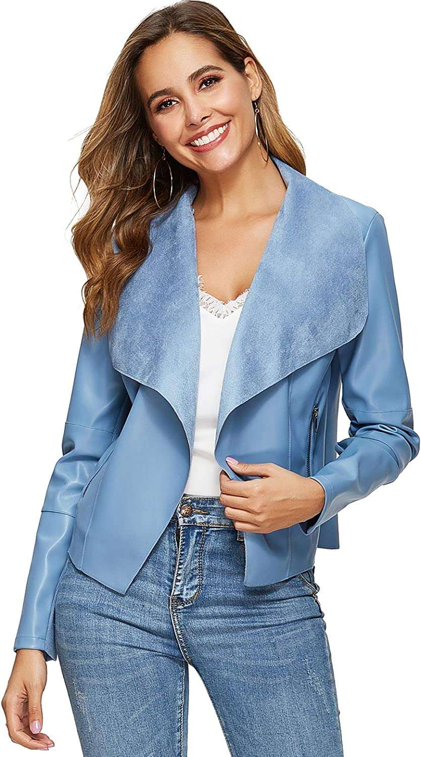 faux leather jacket womens