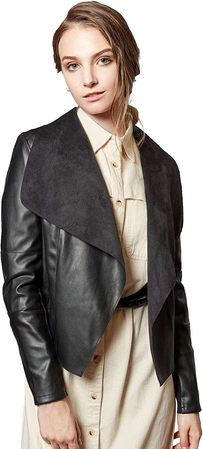 faux leather jacket womens